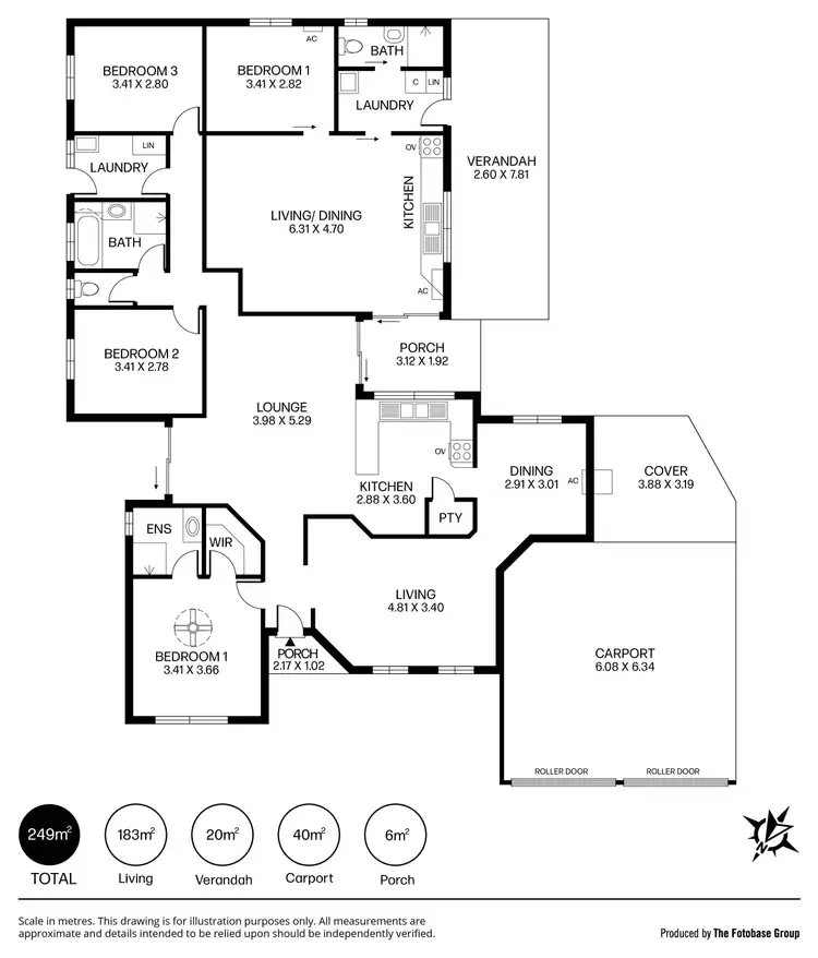 Floorplan of Homely house listing, 7A & 7B Cheryl Avenue, Valley View SA 5093