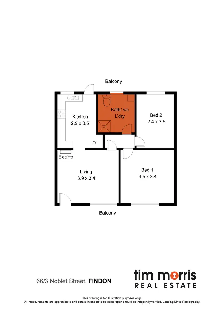 Floorplan of Homely unit listing, 66/3 Noblet Street, Findon SA 5023