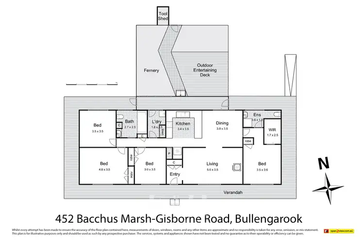 Floorplan of Homely house listing, 452 Bacchus Marsh Road, Bullengarook VIC 3437