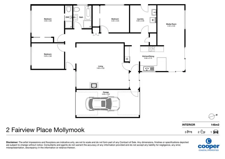 Floorplan of Homely house listing, 2 Fairview Place, Mollymook NSW 2539