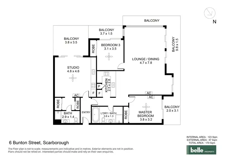 Floorplan of Homely apartment listing, 602/6 Bunton Street, Scarborough QLD 4020