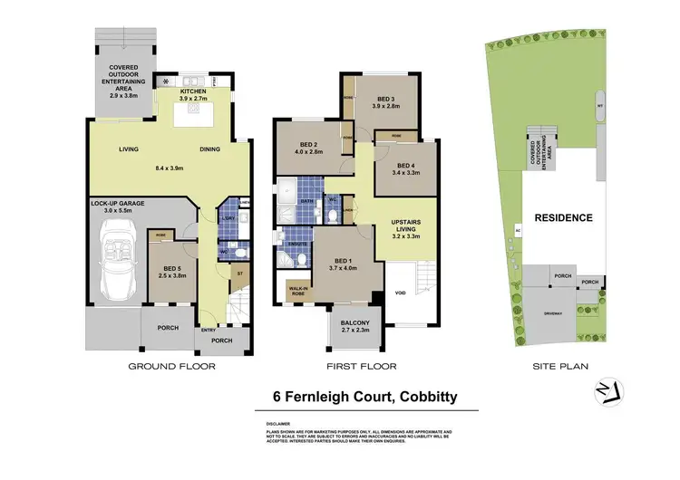 Floorplan of Homely semi-detached listing, 6 Fernleigh Court, Cobbitty NSW 2570