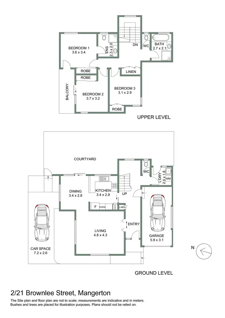Floorplan of Homely townhouse listing, 2/21 Brownlee Street, Mangerton NSW 2500