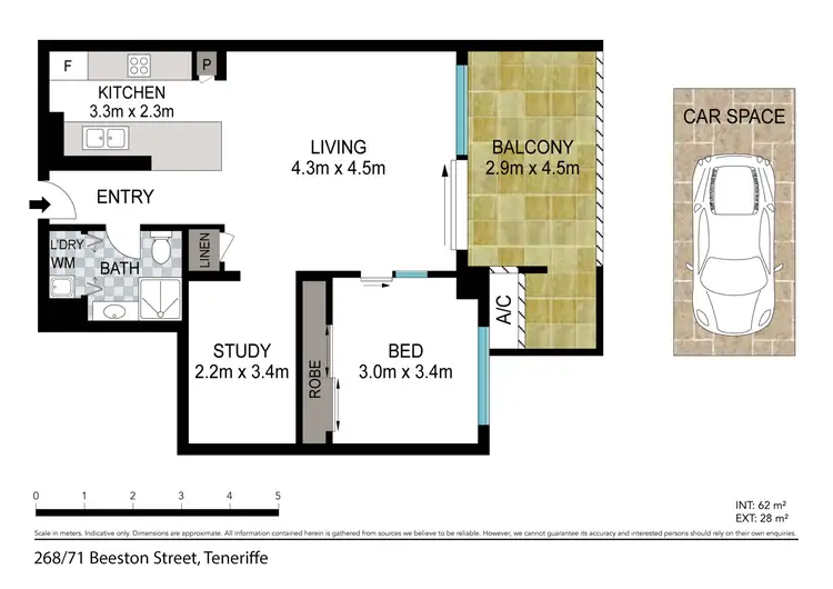 Floorplan of Homely apartment listing, 268/71 Beeston Street, Teneriffe QLD 4005