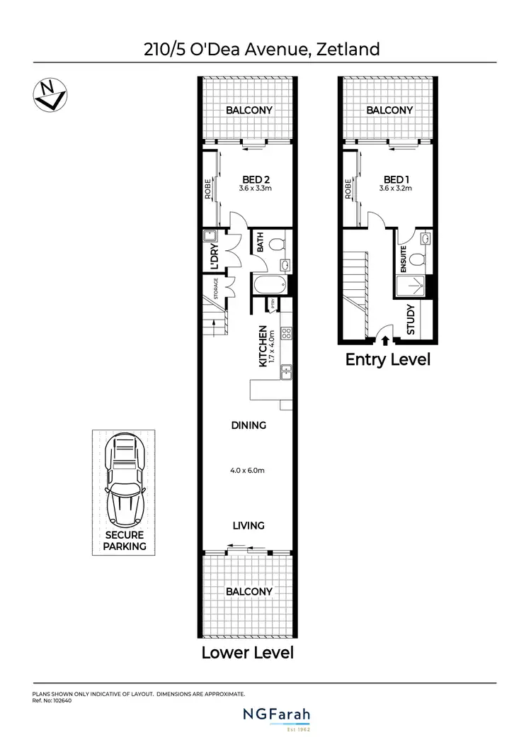 Floorplan of Homely apartment listing, 210/5 O'Dea Avenue, Zetland NSW 2017