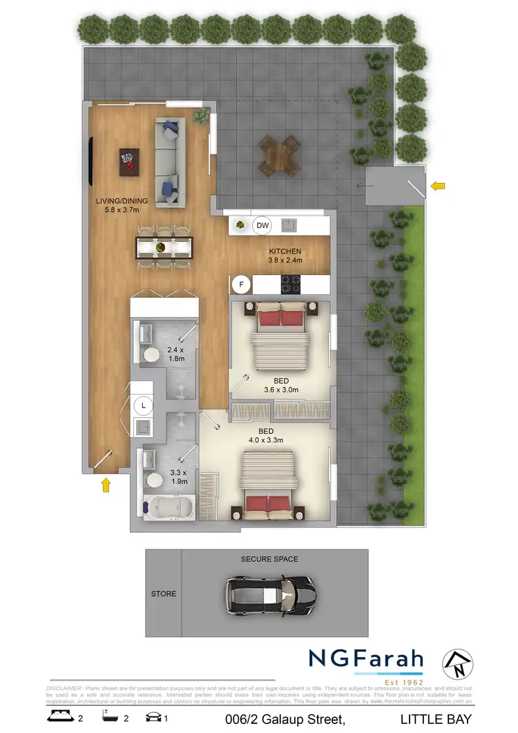 Floorplan of Homely apartment listing, 006/2 Galaup Street, Little Bay NSW 2036