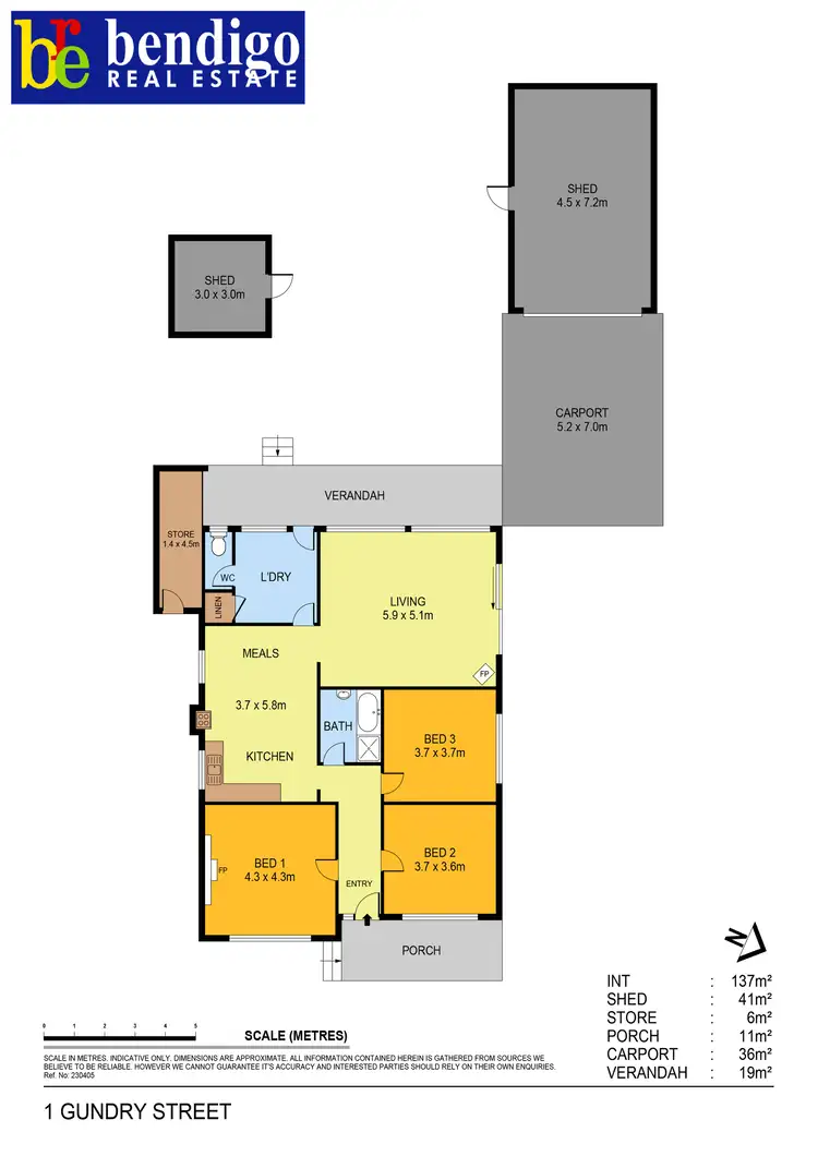 Floorplan of Homely house listing, 1 Gundry Street, Long Gully VIC 3550