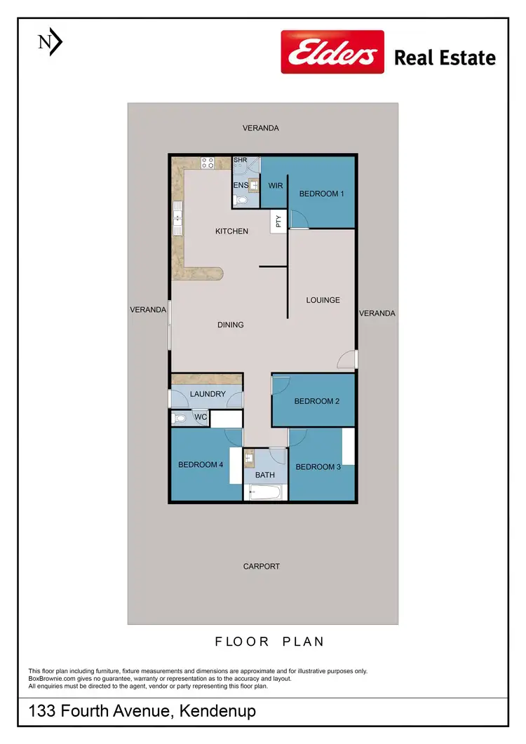 Floorplan of Homely house listing, 133 Fourth Avenue, Kendenup WA 6323