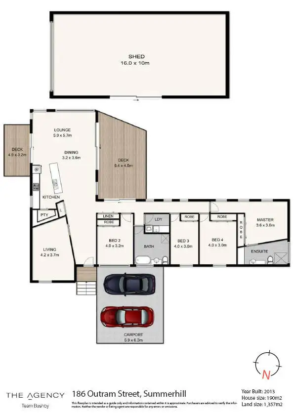 Floorplan of Homely house listing, 186 Outram Street, Summerhill TAS 7250
