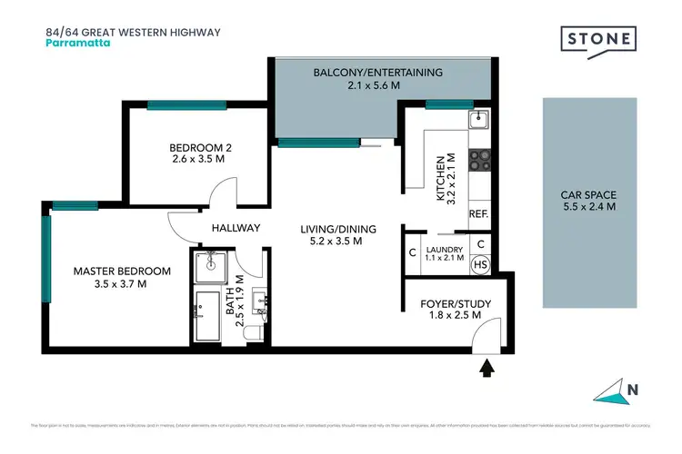 Floorplan of Homely apartment listing, 84/64 Great Western Highway, Parramatta NSW 2150