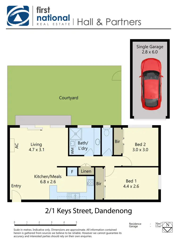 Floorplan of Homely apartment listing, 2/1 Keys Street, Dandenong VIC 3175