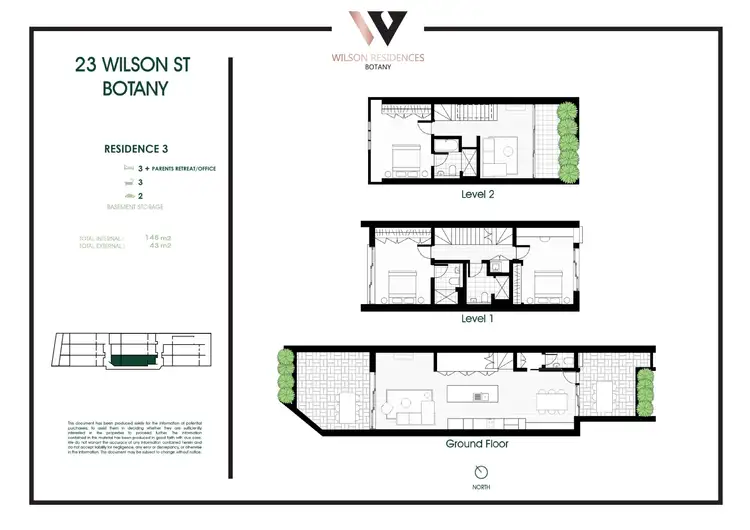 Floorplan of Homely townhouse listing, 3/23 Wilson Street, Botany NSW 2019