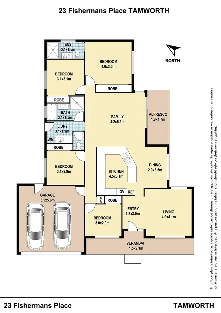 Floorplan of Homely house listing, 23 Fishermans Place, Tamworth NSW 2340