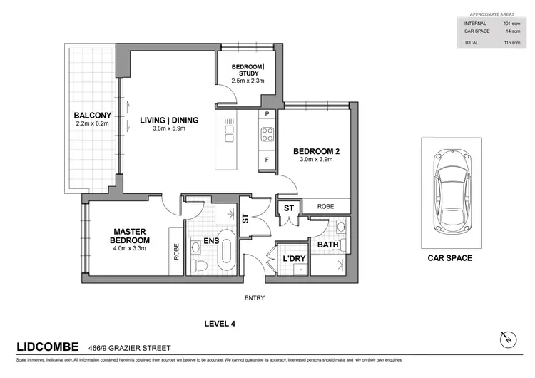 Floorplan of Homely apartment listing, 466/9 Grazier Street, Lidcombe NSW 2141
