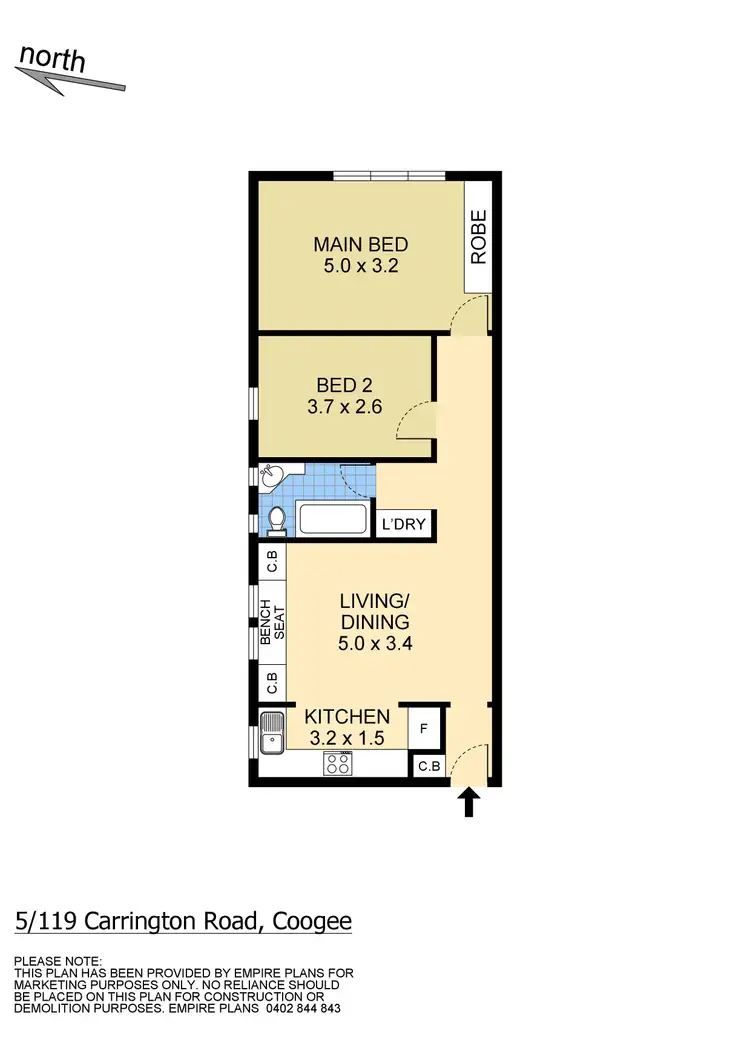 Floorplan of Homely apartment listing, 5/119 Carrington Road, Coogee NSW 2034