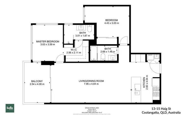 Floorplan of Homely unit listing, 702/13-15 Haig Street, Kirra QLD 4225