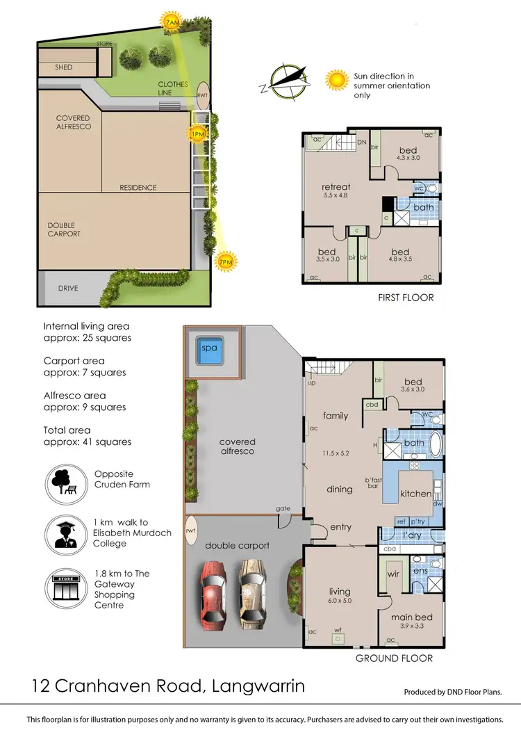 Floorplan of Homely house listing, 12 Cranhaven Road, Langwarrin VIC 3910