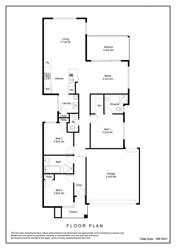 Floorplan of Homely house listing, 54 Doryanthes Avenue, Piara Waters WA 6112