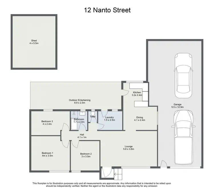 Floorplan of Homely house listing, 12 Nanto Street, Gepps Cross SA 5094