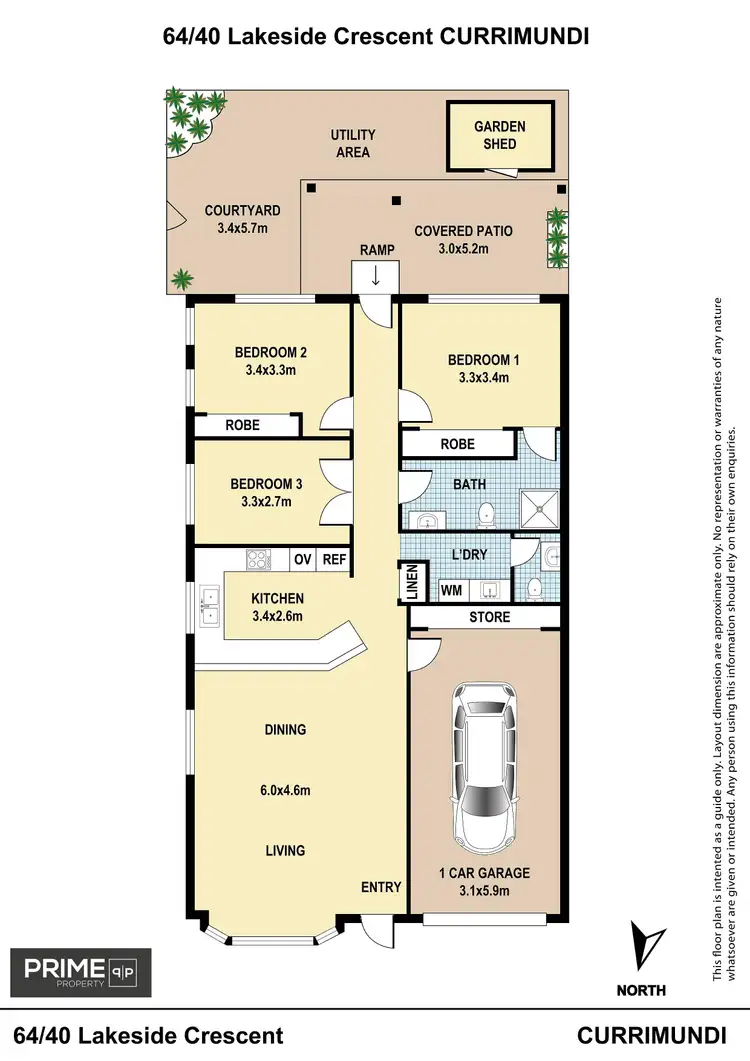Floorplan of Homely villa listing, 64/40 Lakeside Crescent, Currimundi QLD 4551