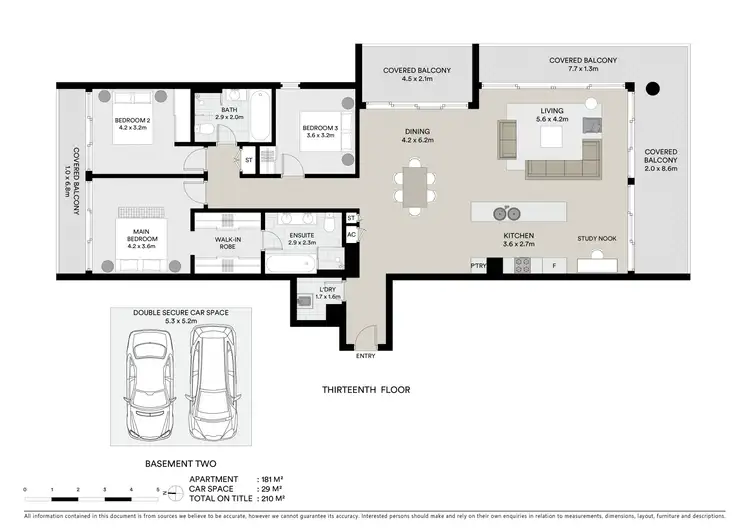 Floorplan of Homely unit listing, 1303W/599 Pacific Highway, St Leonards NSW 2065
