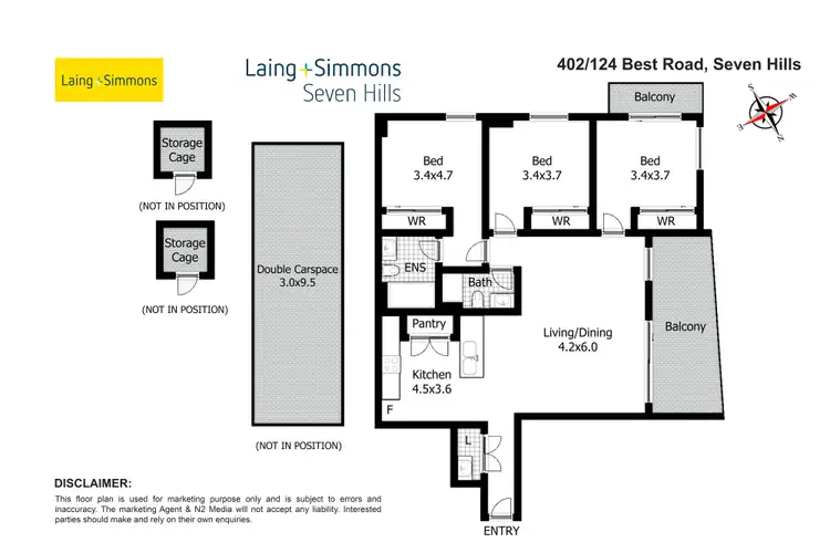Floorplan of Homely apartment listing, 402/124 Best Road, Seven Hills NSW 2147