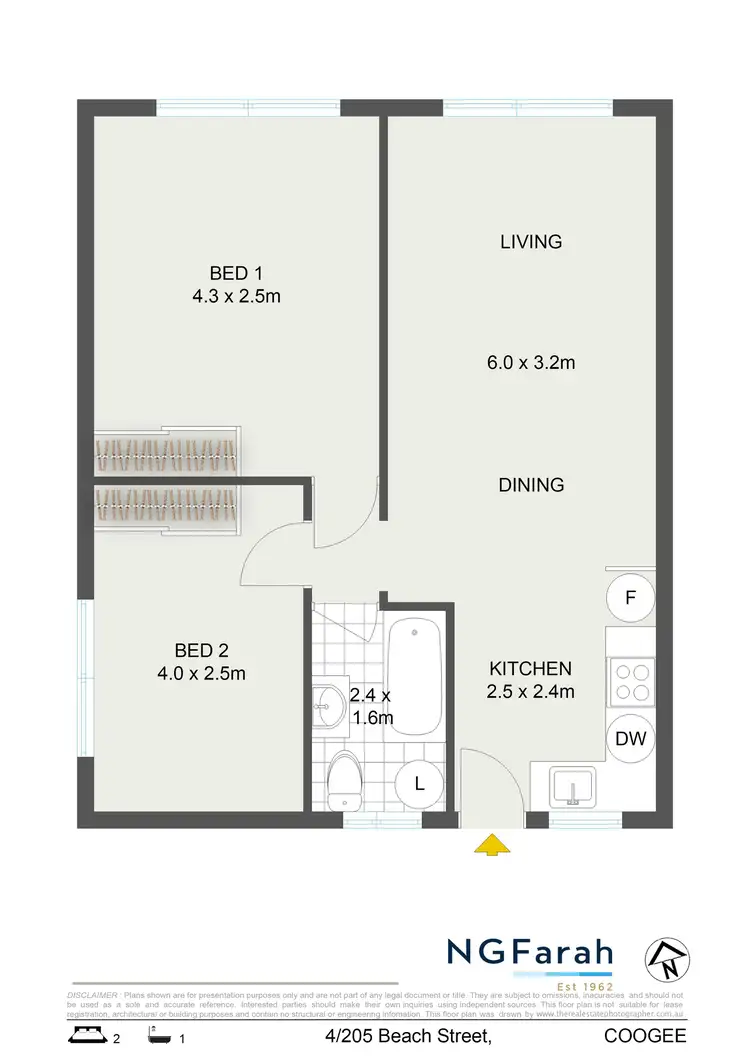 Floorplan of Homely apartment listing, 4/205 Beach Street, Coogee NSW 2034