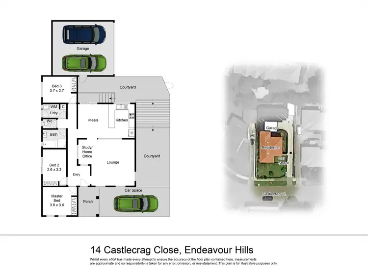 Floorplan of Homely house listing, 14 Castlecrag Close, Endeavour Hills VIC 3802