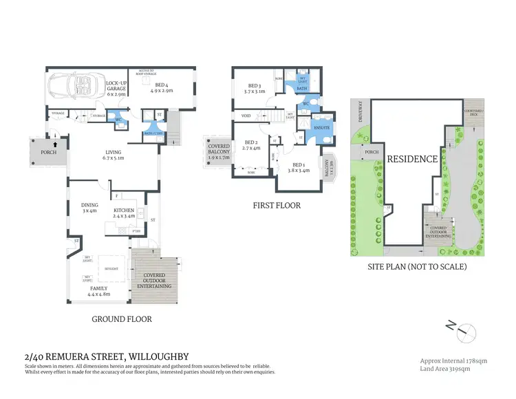 Floorplan of Homely semi-detached listing, 2/40 Remuera Street, Willoughby NSW 2068