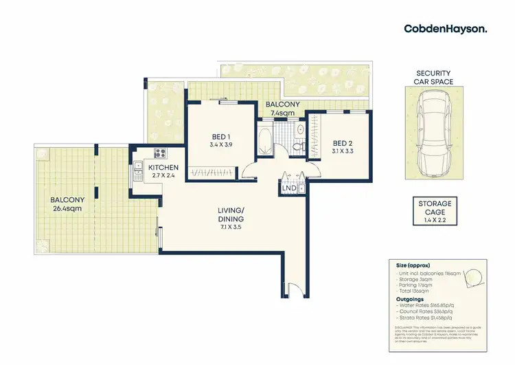 Floorplan of Homely unit listing, 2/5 Parkes Road, Artarmon NSW 2064