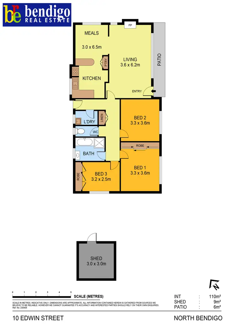 Floorplan of Homely house listing, 10 Edwin Street, North Bendigo VIC 3550