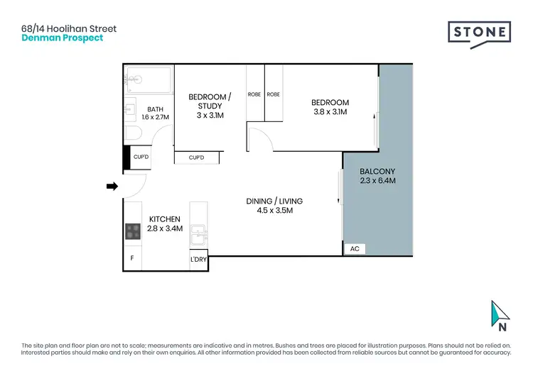 Floorplan of Homely apartment listing, 68/14 Hoolihan Street, Denman Prospect ACT 2611