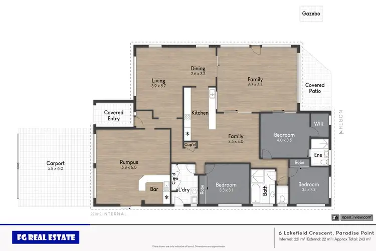 Floorplan of Homely house listing, 6 Lakefield Crescent, Paradise Point QLD 4216