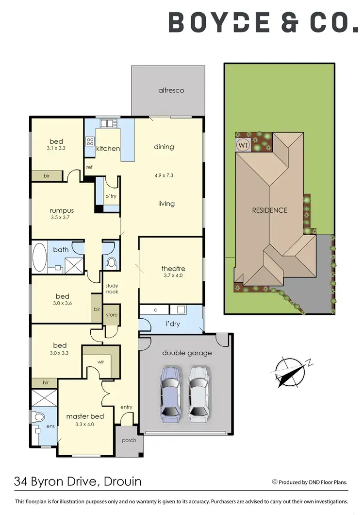 Floorplan of Homely house listing, 34 Byron Drive, Drouin VIC 3818