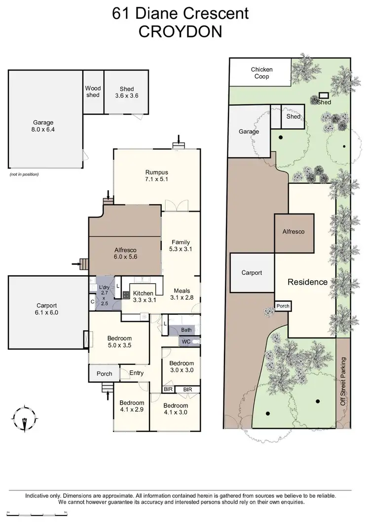Floorplan of Homely house listing, 61 Diane Crescent, Croydon VIC 3136