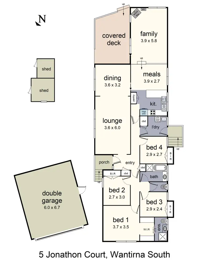 Floorplan of Homely house listing, 5 Jonathon Court, Wantirna South VIC 3152