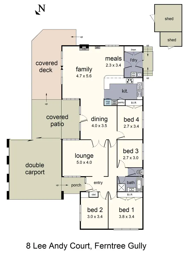 Floorplan of Homely house listing, 8 Lee Andy Court, Ferntree Gully VIC 3156