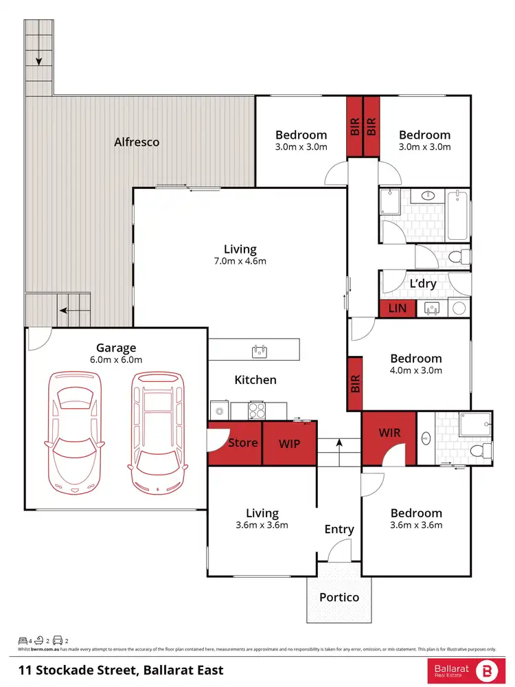 Floorplan of Homely house listing, 11 Stockade Street, Ballarat East VIC 3350