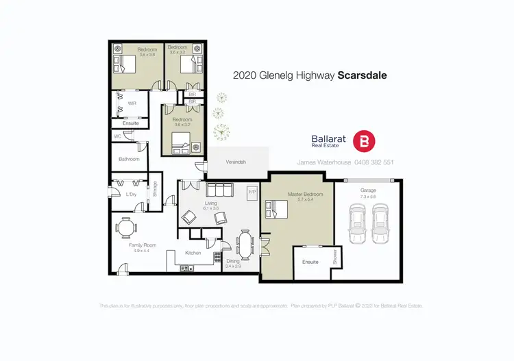 Floorplan of Homely house listing, 2020 Glenelg Highway, Scarsdale VIC 3351