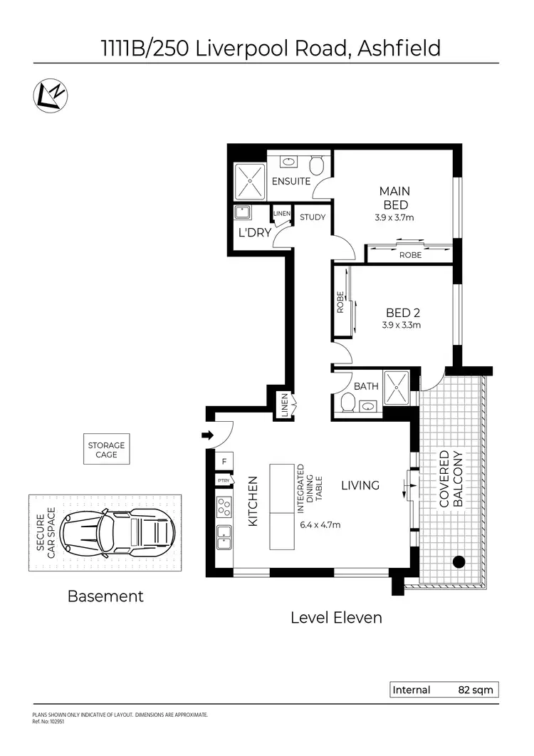 Floorplan of Homely apartment listing, 1111b/250 Liverpool Road, Ashfield NSW 2131