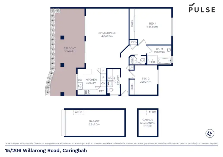Floorplan of Homely apartment listing, 15/206-208 Willarong Road, Caringbah NSW 2229