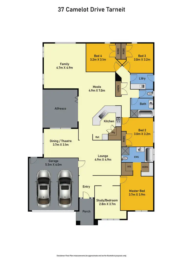 Floorplan of Homely house listing, 37 Camelot Drive, Tarneit VIC 3029