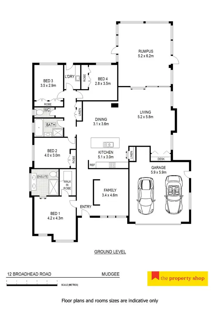 Floorplan of Homely house listing, 12 Broadhead Road, Mudgee NSW 2850