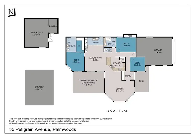 Floorplan of Homely house listing, 33 Petigrain Avenue, Palmwoods QLD 4555