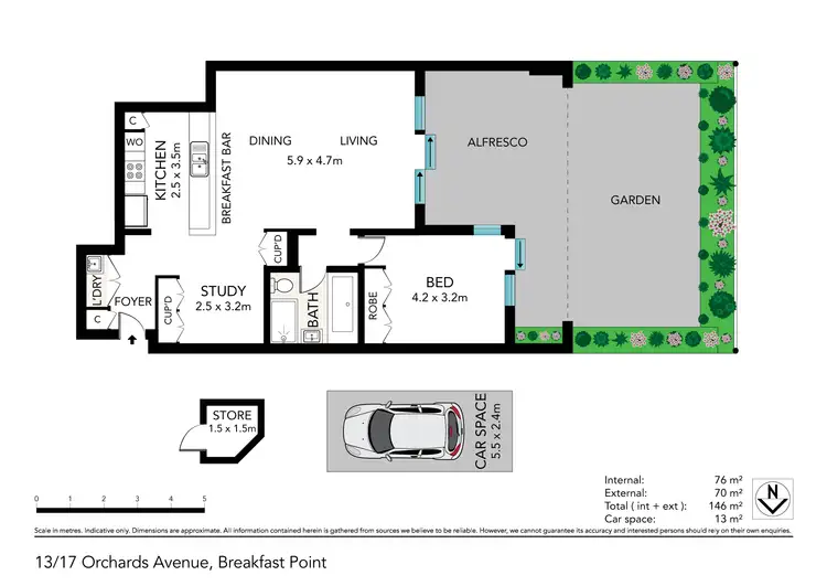 Floorplan of Homely apartment listing, 13/17 Orchards Avenue, Breakfast Point NSW 2137