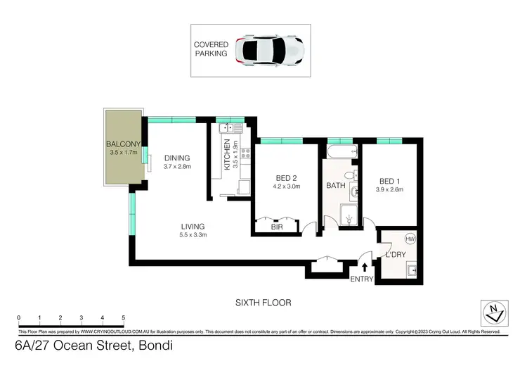 Floorplan of Homely apartment listing, 6A/27-31 Ocean Street North, Bondi NSW 2026