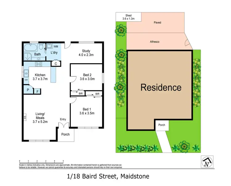 Floorplan of Homely house listing, 1/18 Baird Street, Maidstone VIC 3012