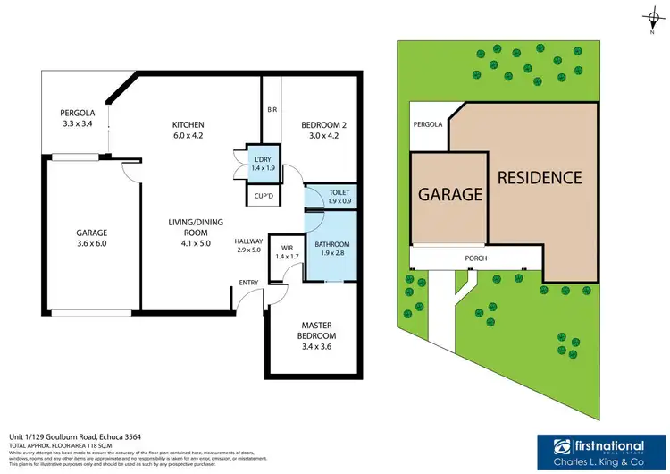 Floorplan of Homely unit listing, 1/129 Goulburn Road, Echuca VIC 3564