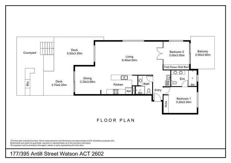 Floorplan of Homely apartment listing, 177/395 Antill Street, Watson ACT 2602