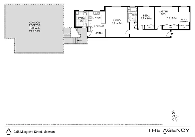 Floorplan of Homely apartment listing, 2/56 Musgrave Street, Mosman NSW 2088